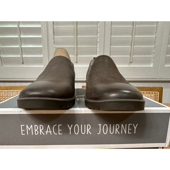 Dansko Linley Burnished Calf Grey Slip Ons Leather Sz 9.5/10 US NIB Arch Support - Picture 7 of 15